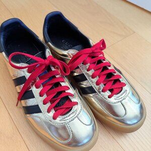 Metallic Gold Gucci Sneakers — Worn Once, Like New